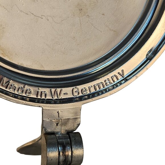 Original BMF W. Germany Glass Stein Pewter Lid Vintage Etched Glass Tankard Swir - Picture 3 of 11
